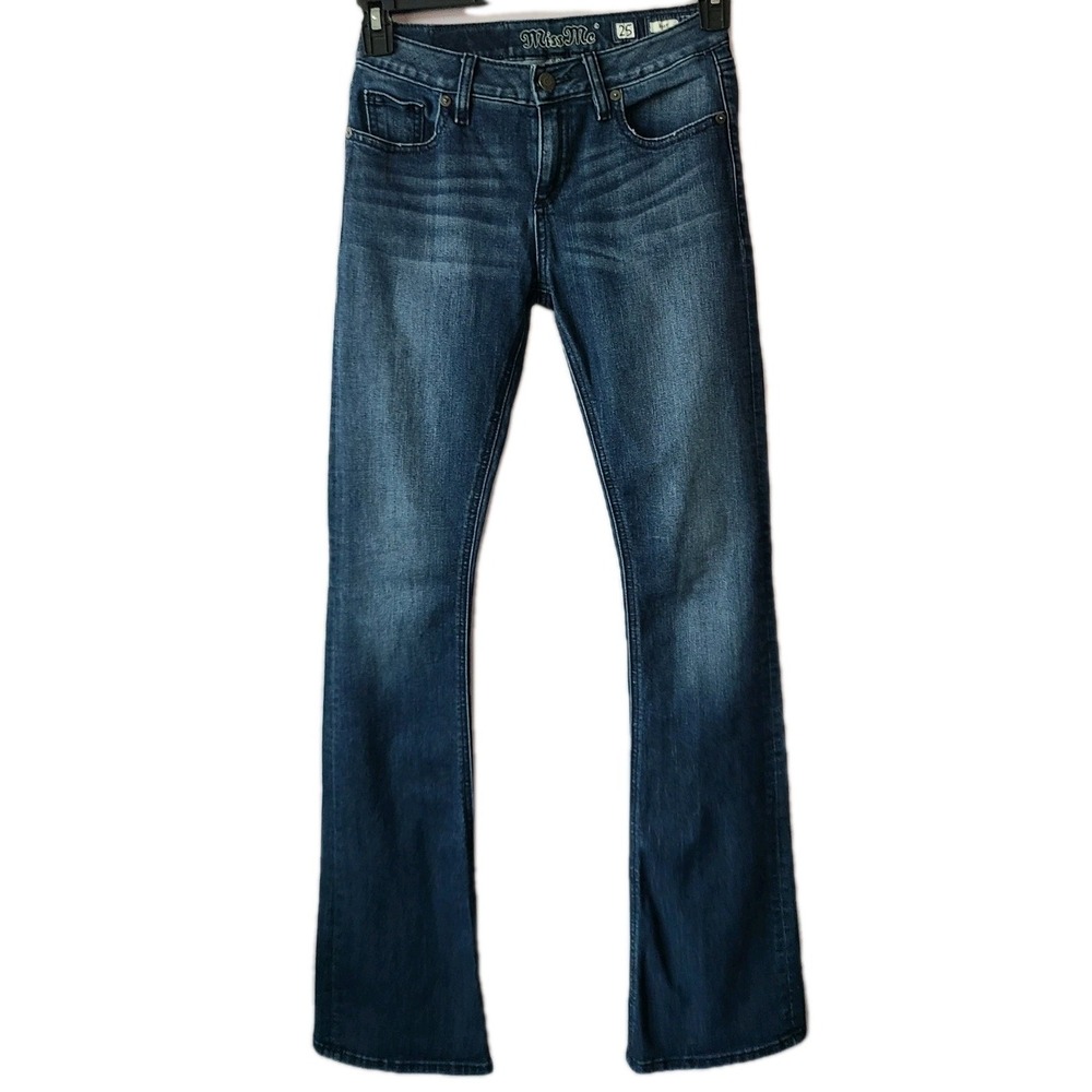 Miss Me Jeans Women's Bootcut Medium Wash Denim Embroidered‎ Rhinestones Size 25